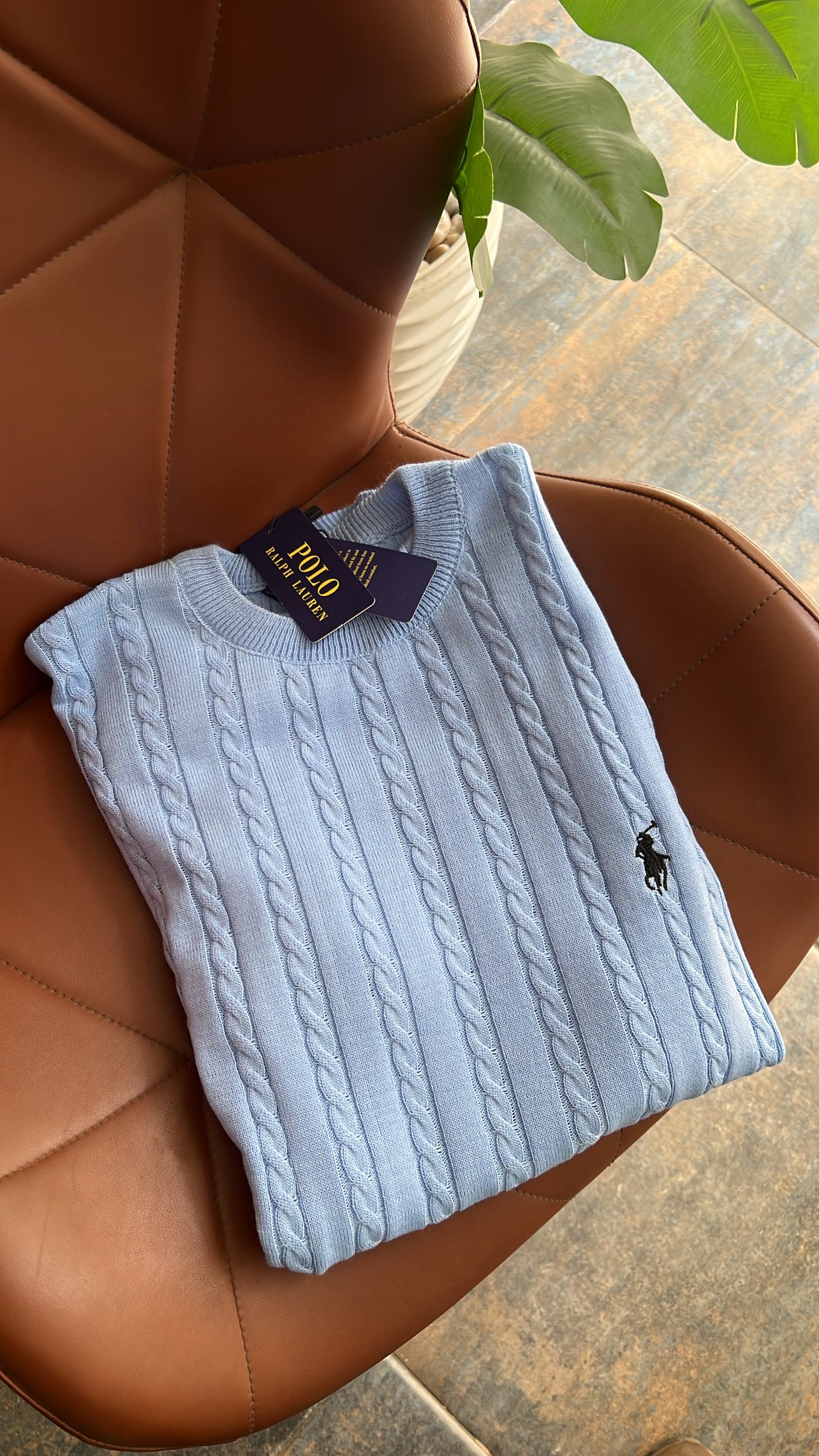 Ralph Lauren ICON logo Knitted Cotton Tshirt - Image 2