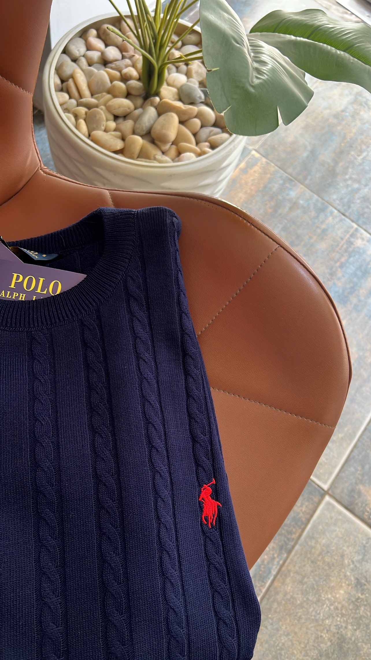 Ralph Lauren ICON logo Knitted Cotton Tshirt - Image 2