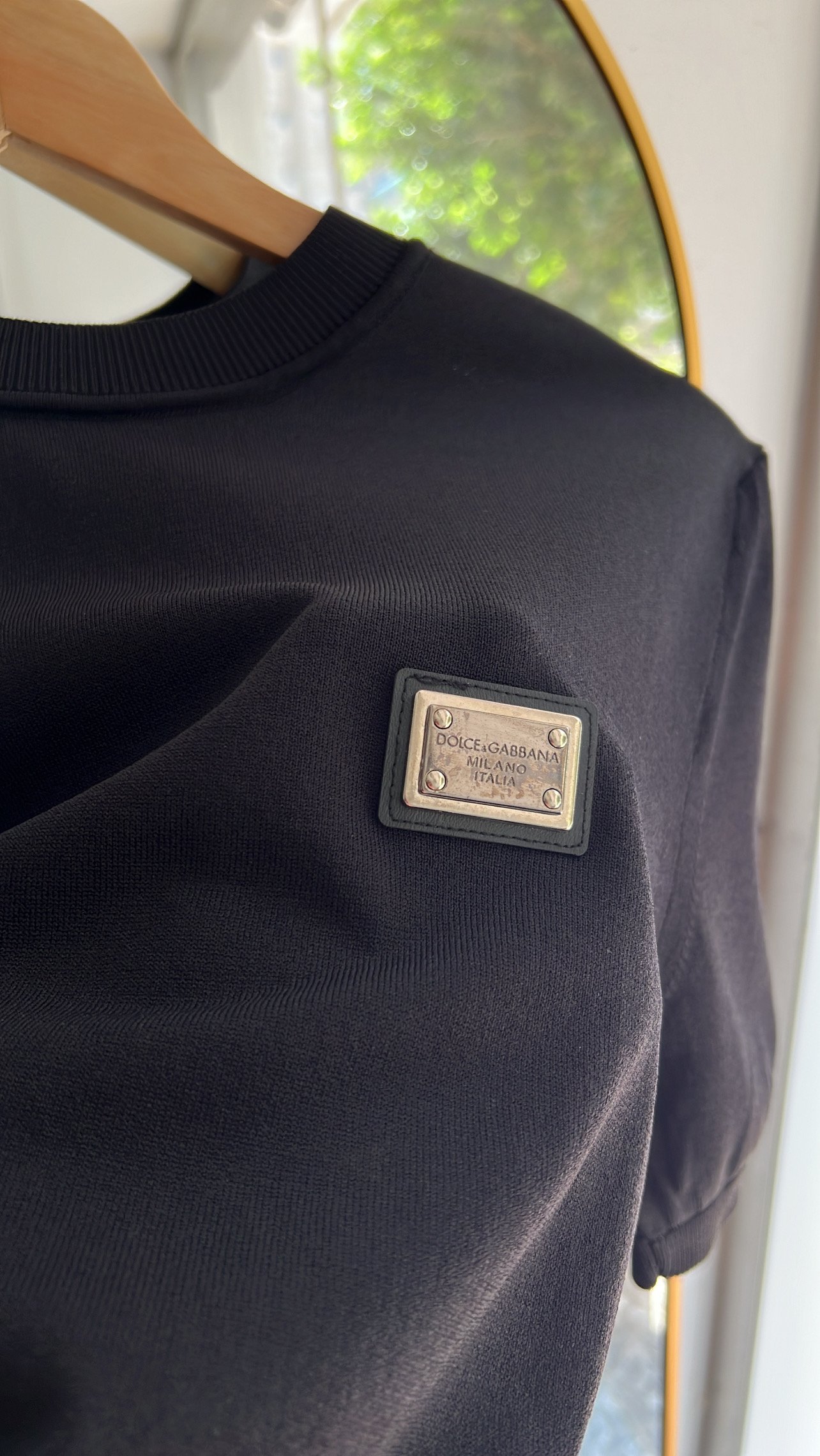 DOLCE & GABBANA Logo plaqué Knitted Round Tshirt - Image 2