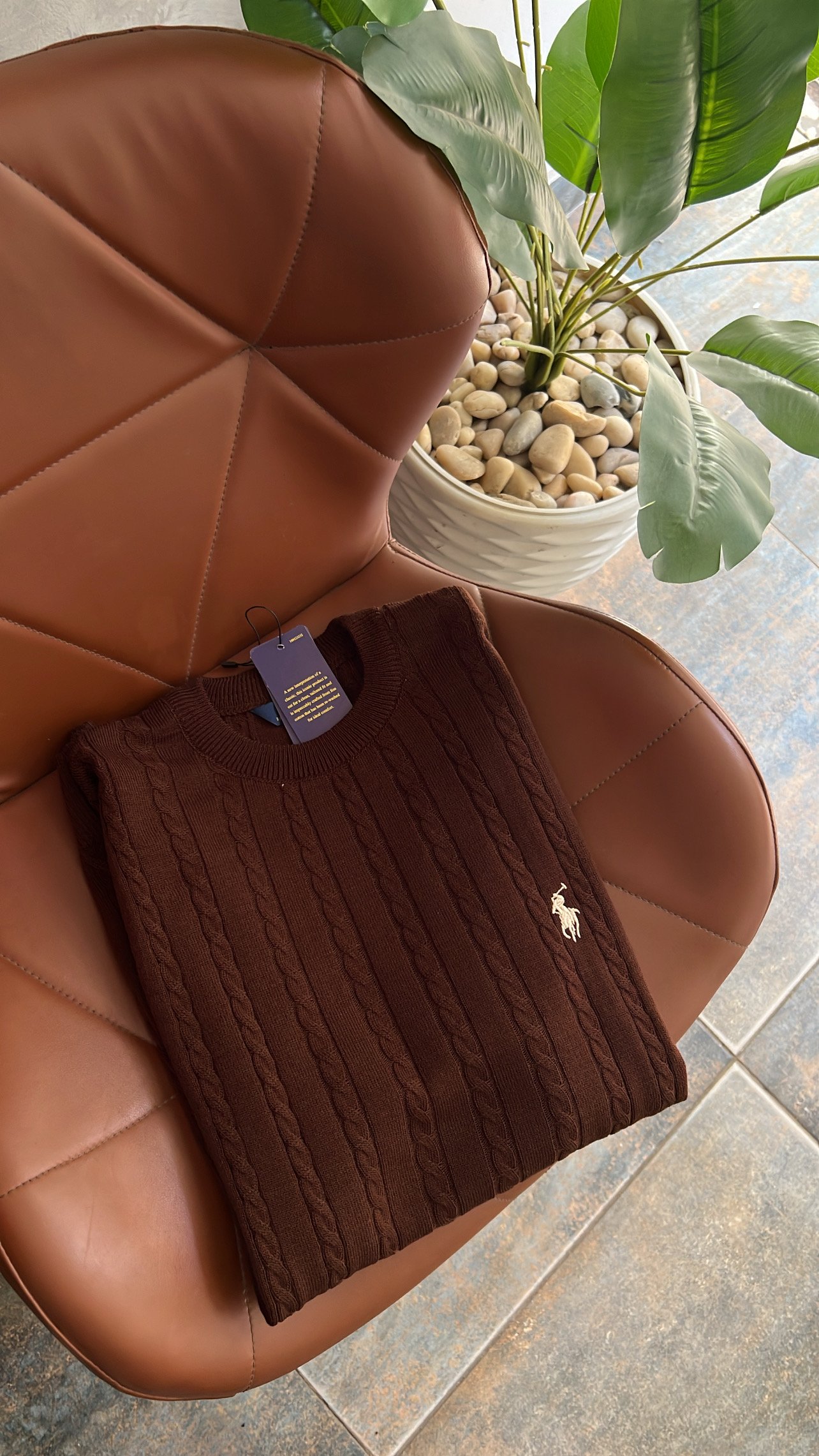 Ralph Lauren ICON logo Knitted Cotton Tshirt - Image 3