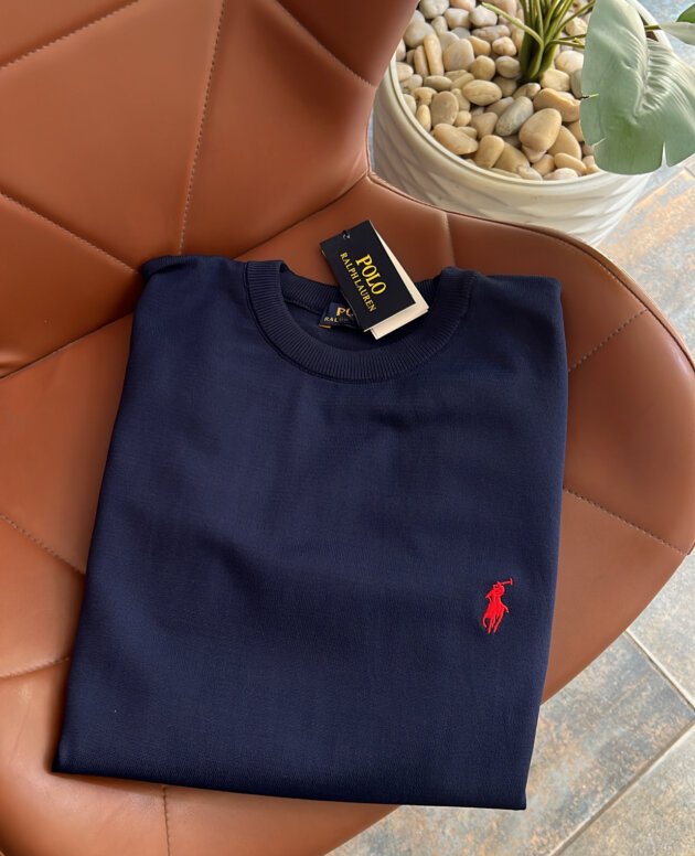 Ralph Lauren Silk-Blend Jersey T-Shirt Embroidered Logo