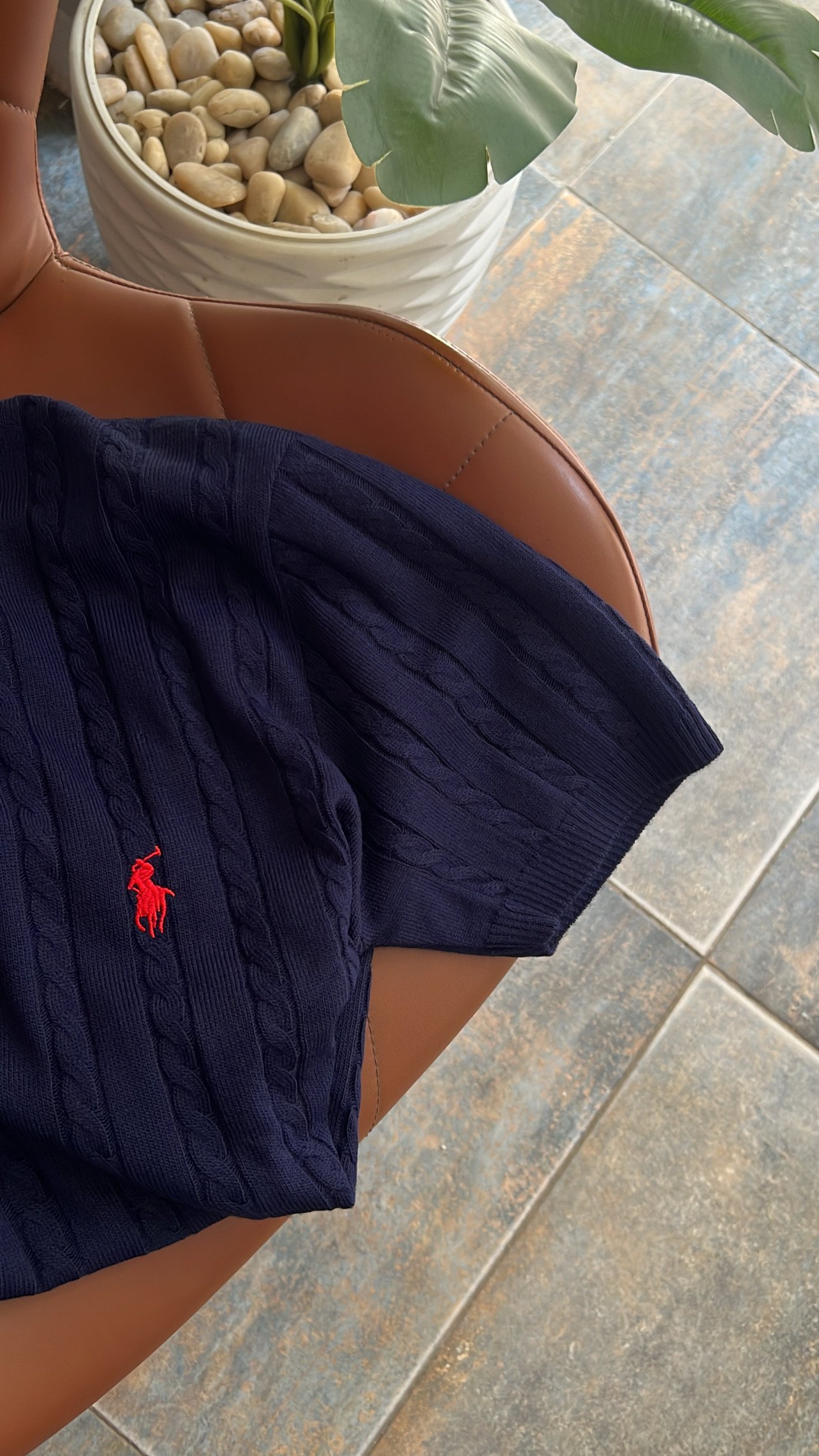Ralph Lauren ICON logo Knitted Cotton Tshirt - Image 3