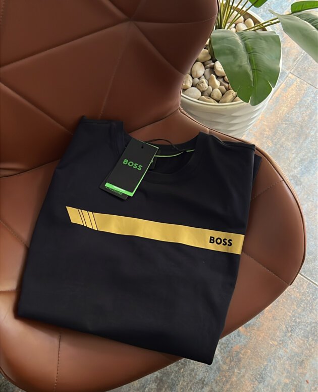 HUGO BOSS STRETCH-COTTON COLLECTION T-SHIRT WITH LOGO DETAIL