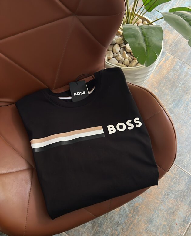 HUGO BOSS  ORGANIC COTTON T-SHIRT WITH LOGO DETAIL