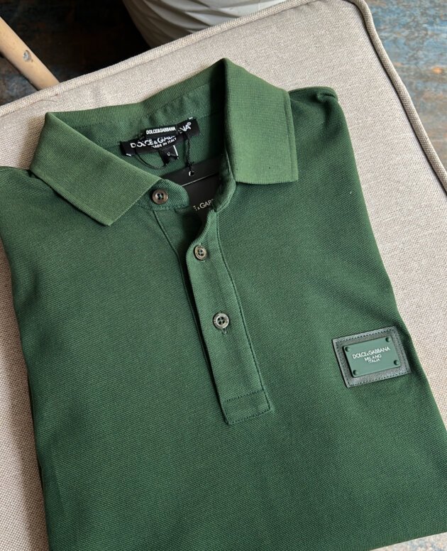 DOLCE & GABBANA plaqué POLO TSHIRT